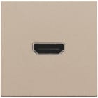 NIKO - Abdeckung mit HDMI zu HDMI Verbindung, champagne coated
