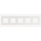 NIKO - 5 fach Rahmen mit 71 mm Mittenabstand Niko Pure liquid snow white
