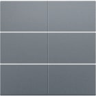 NIKO - Abdeckung für potentialfreien 6 fach Taster, 24 V, steel grey coated