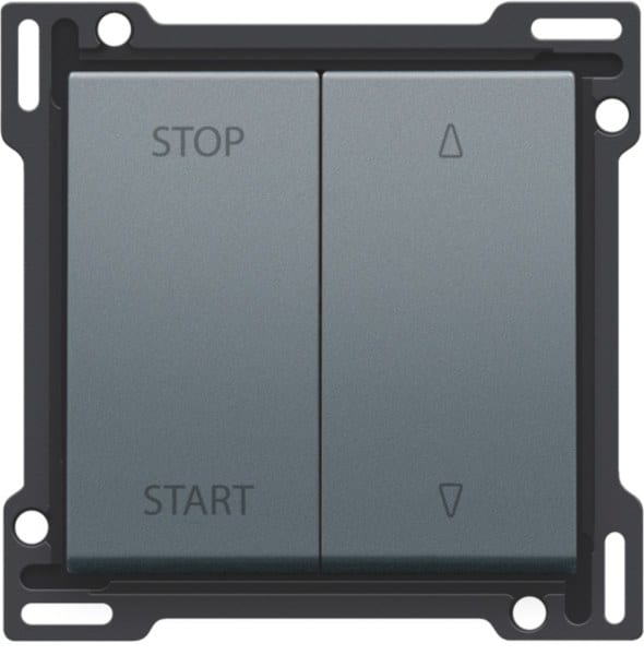 NIKO - Abdeckung für elektrisch getrennte Rollladenschalter, steel grey coate