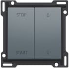NIKO - Abdeckung für elektrisch getrennte Rollladenschalter, steel grey coate