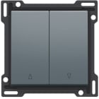 NIKO - Abdeckung für Doppel Rollladentaster, steel grey coated