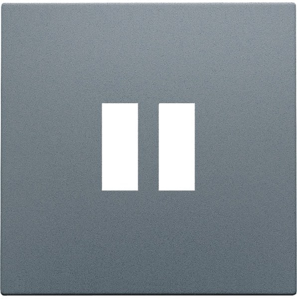 NIKO - Abdeckung für Zweifach USB A Ladegerät, steel grey coated