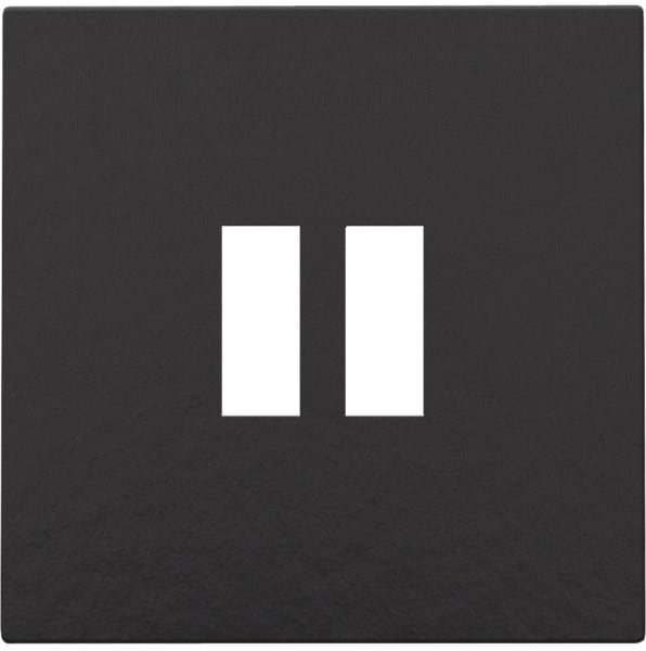 NIKO - Abdeckung für Zweifach USB A Ladegerät, piano black coated