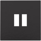 NIKO - Abdeckung für Zweifach USB A Ladegerät, piano black coated