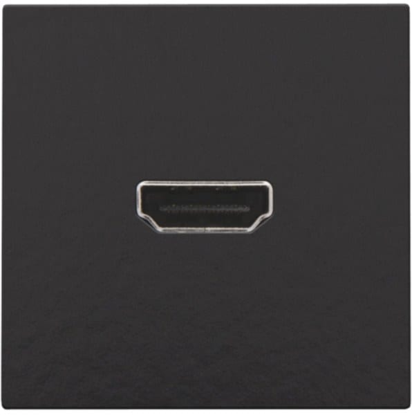 NIKO - Abdeckung mit HDMI zu HDMI Verbindung, piano black coated