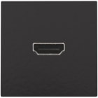 NIKO - Abdeckung mit HDMI zu HDMI Verbindung, piano black coated