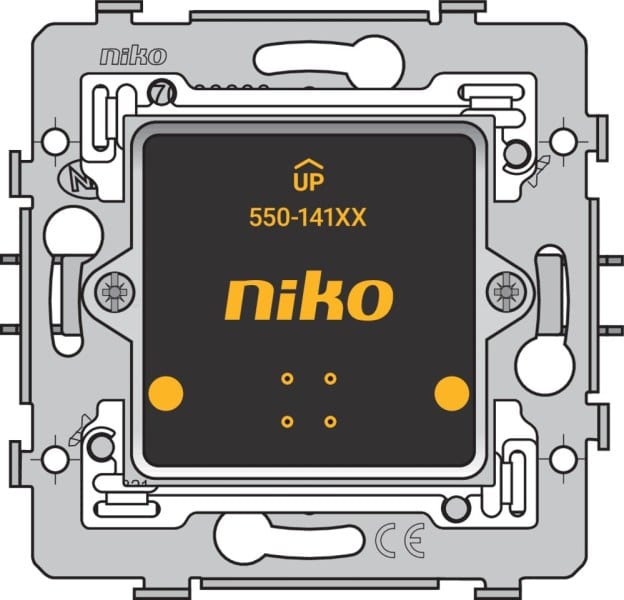 NIKO - Einfache, wandmontierte Platine mit Sockel für Niko Home Control, 71 x 71