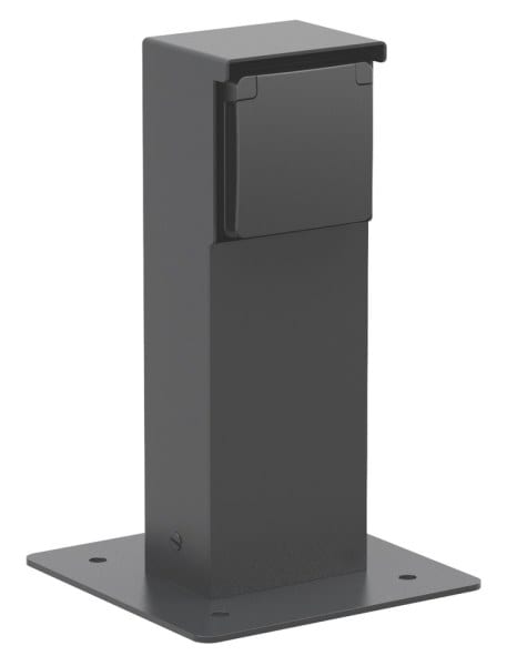 NIKO - Spritzwassergeschützte Anschlusssäule mit Einzelsteckdose, Einfach