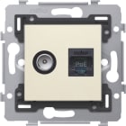 NIKO - Kombination Koax mit RJ45 Anschluss, UTP Kat. 6, PoE++ ready, flache A