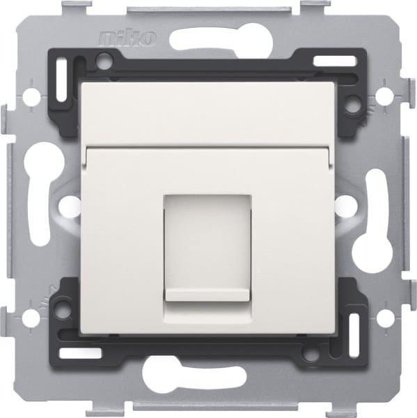 NIKO - 1 RJ45 Anschluss UTP Kat. 5E, PoE++ ready, flache Ausführung, inkl. So