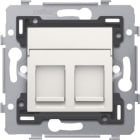 NIKO - 2 RJ45 Anschlüsse UTP Kat. 5E, PoE++ ready, flache Ausführung, inkl. S