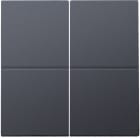 NIKO - Abdeckung für Vierfach Elektronikschalter oder Taster, anthracite coat