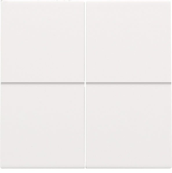 NIKO - Abdeckung für Vierfach Elektronikschalter oder Taster, white coated