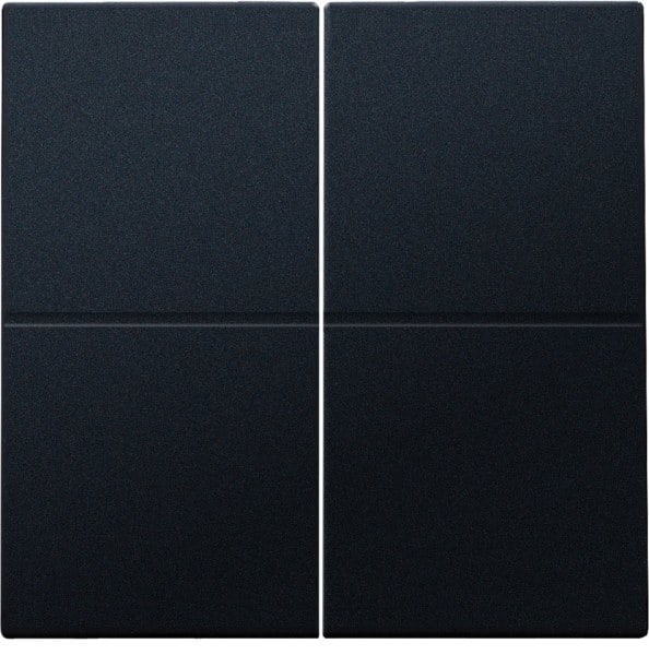 NIKO - Abdeckung für Vierfach Elektronikschalter oder Taster, black coated