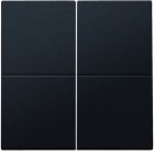 NIKO - Abdeckung für Vierfach Elektronikschalter oder Taster, black coated