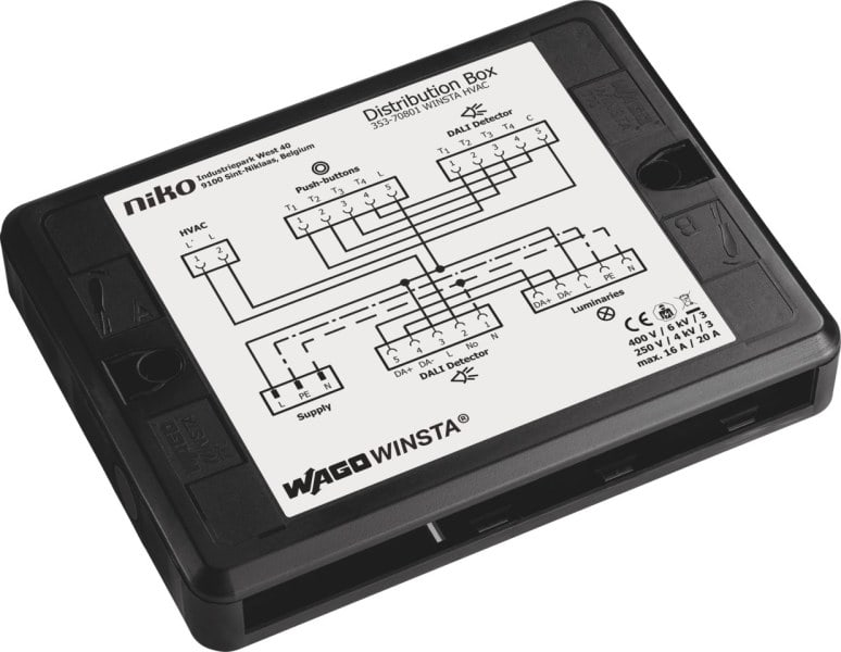 NIKO - WAGO WINSTA® Verteilerbox, HLK, P48 DALI 2