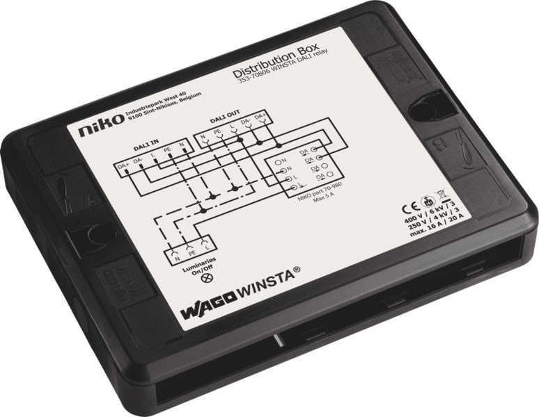 NIKO - WAGO WINSTA® Verteilerbox, DALI Relais, P48 DALI 2/BMS