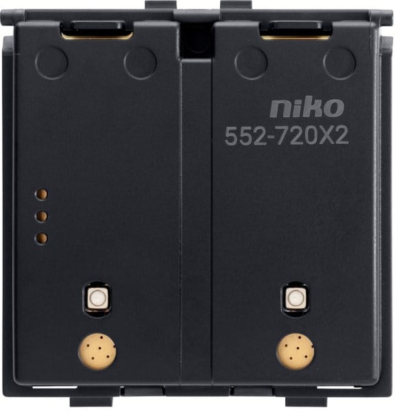 NIKO - Drahtloser, batteriebetriebener Schalter, doppelt, Zigbee®, ohne Socke
