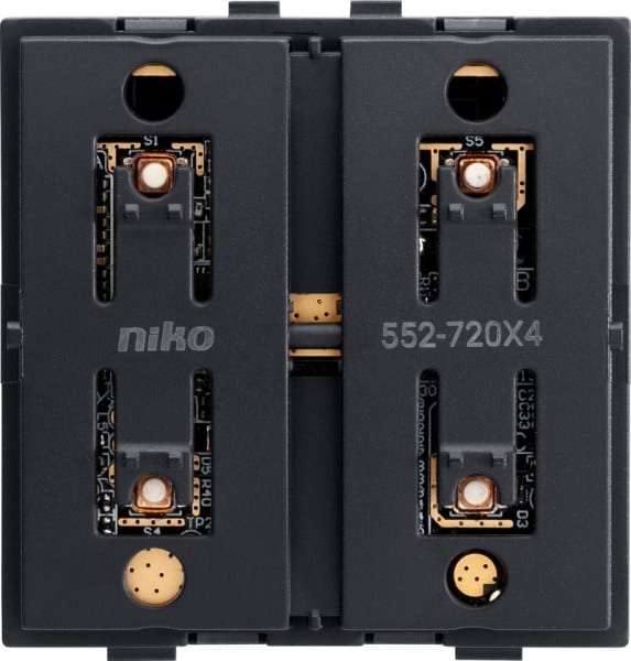 NIKO - Drahtloser, batteriebetriebener Schalter, vierfach, Zigbee®, ohne Sock