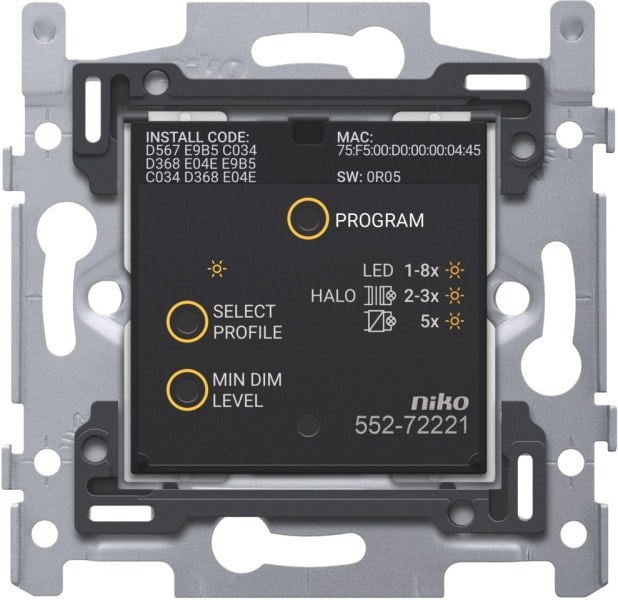 NIKO - Vernetzter Dimmer, Sockel, 3 – 200 W, 2 drahtig, 60 x 71 mm, Schraubbe