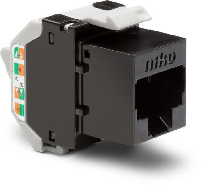 NIKO - Ungeschützter RJ45 Stecker UTP Kat. 5E, PoE++ ready, für Bandbreiten b