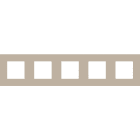 NIKO - 5 fach Rahmen, 71 mm Mittenabstand, Niko Pure steel champagne coated