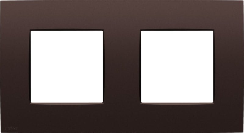 NIKO - Doppelrahmen mit 71 mm Mittenabstand, Niko Intense dark brown coated