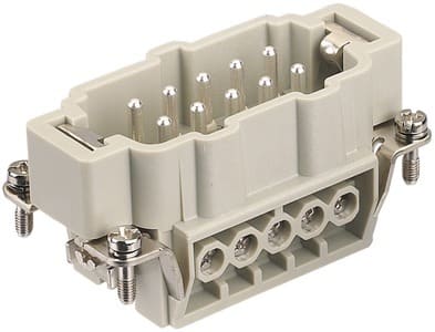 HARTING - Han E Stifteinsatz 10-polig Schraubanschluss 16A Baugr.10B