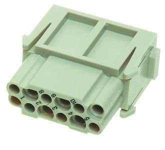 HARTING - Han DD Buchseneinsatz 12-polig Crimpanschluss 10A
