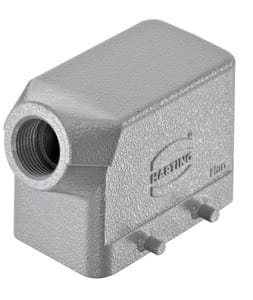 HARTING - Tüllengehäuse Han 10B Aludruckguss nied.Bauf.QB 1xM25 seitl.