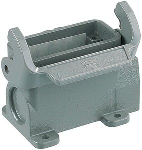 HARTING - Sockelgehäuse Han 10A Aludruckguss nied.Bauf. Längsb. 1xM25