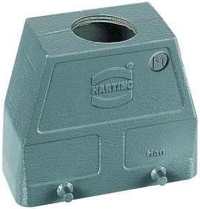 HARTING - Tüllengehäuse Han 16B Aludruckguss hohe Bauf. 1xM40 seitlich
