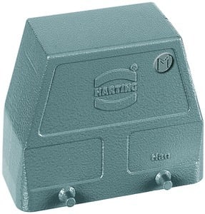 HARTING - Tüllengehäuse Han 16B Aludruckguss hohe Bauf. 1xM40 seitlich