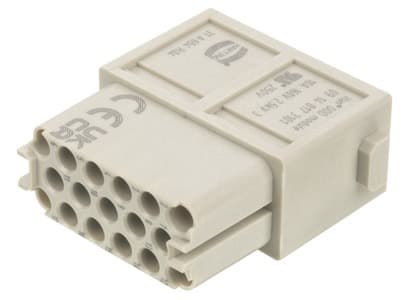 HARTING - Han DDD Buchseneinsatz 17-polig Crimpanschluss 10A