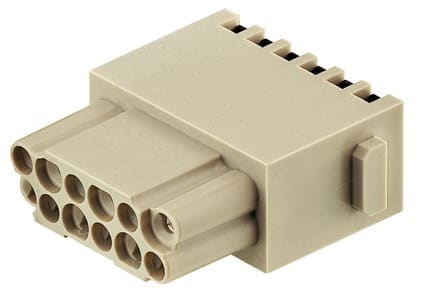HARTING - Han DD Buchseneinsatz 12-polig Quick-Lock Anschluss 10A