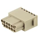 HARTING - Han DD Buchseneinsatz 12-polig Quick-Lock Anschluss 10A