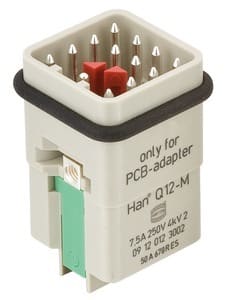 HARTING - Han Q12-M for PCB-Adapter