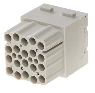 HARTING - Han EEE Buchseneinsatz 20-polig Crimpanschluss 10A
