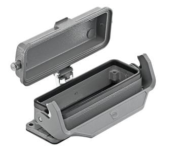 HARTING - Anbaugehäuse Han 24B mit Längsbügel Abdeckkappe aus Alum.