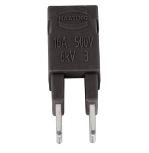HARTING - Steckbrücke quer, 2x1 schwarz 16A