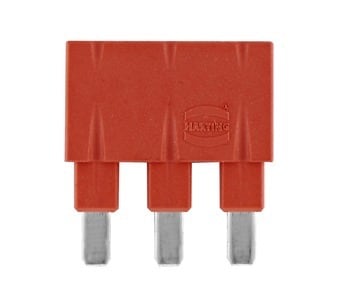 HARTING - Steckbrücke längs, 1x3 rot 16A
