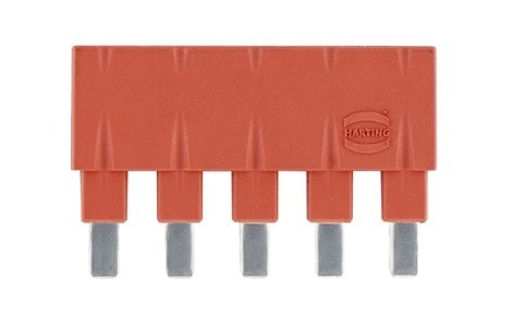 HARTING - Steckbrücke längs, 1x5 rot 16A