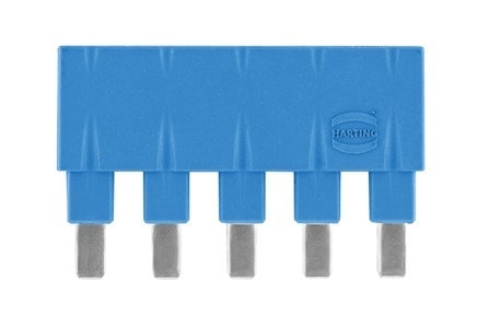 HARTING - Steckbrücke längs, 1x5 blau 16A