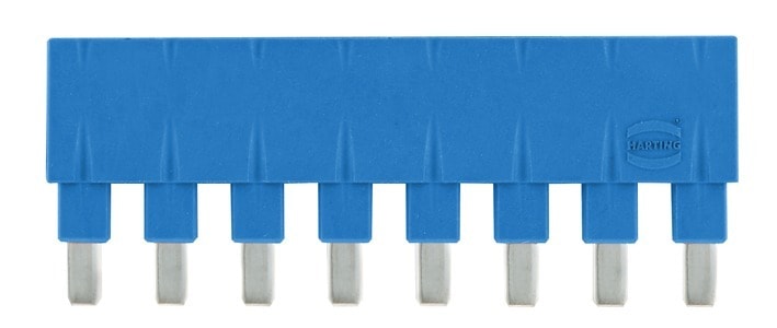 HARTING - Steckbrücke längs, 1x8 blau 16A