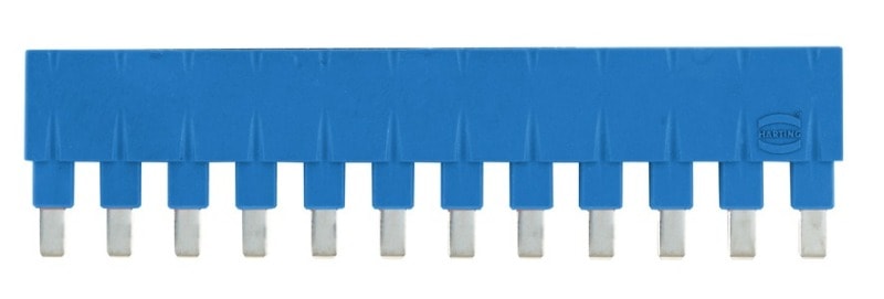 HARTING - Steckbrücke längs, 1x12 blau 16A