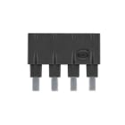 HARTING - Steckbrücke längs, 1x4 schwarz 16A