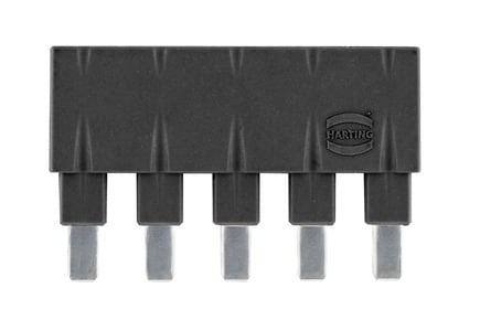 HARTING - Steckbrücke längs, 1x5 schwarz 16A