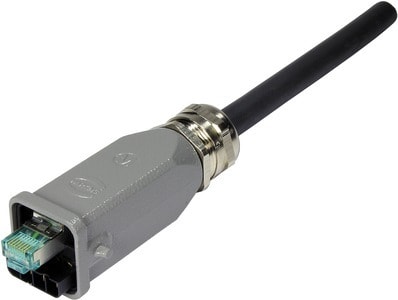 HARTING - Han3A RJ45 Hybrid GL Cat6A Stvb.8+4p met