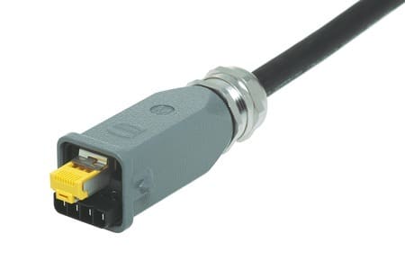 HARTING - Han3A RJ45 Hybrid 10G Cat6 Stvb 8+4p IDC